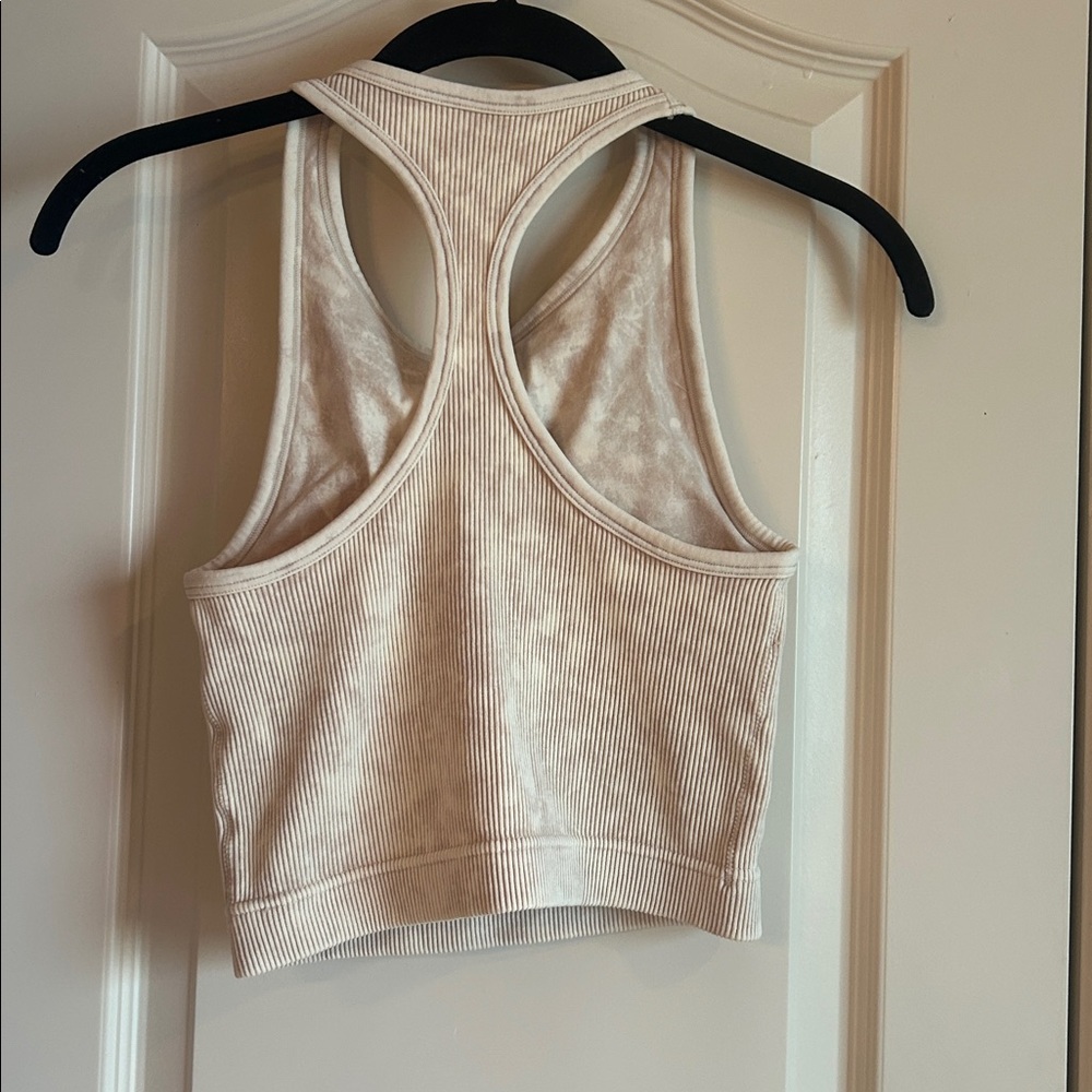 Women's Cream Ribbed Tank Top with Bra NEW these are sized as S/M, L/XL - Picture 4 of 4